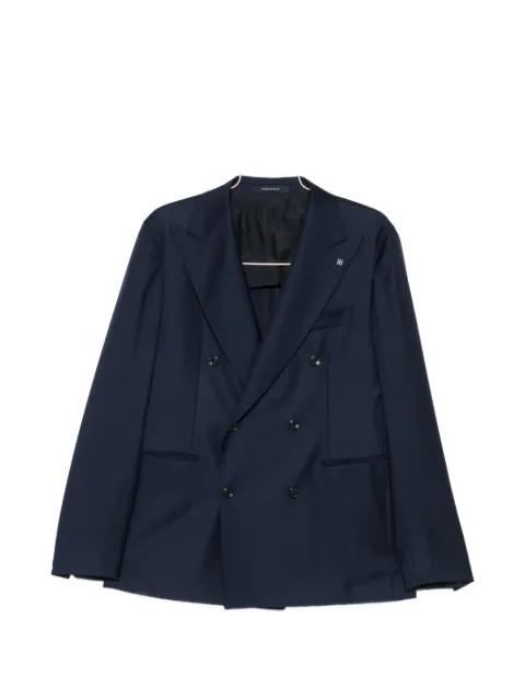 double-breasted peak-lapel suit by TAGLIATORE