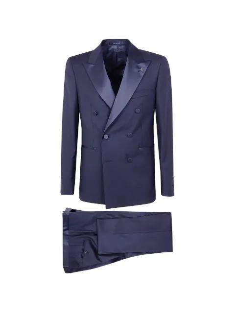 double-breasted peak-lapel suit by TAGLIATORE