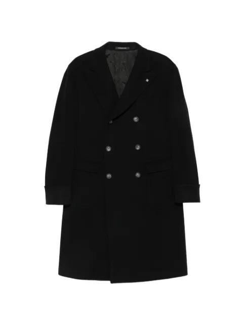 double-breasted peak-lapels coat by TAGLIATORE