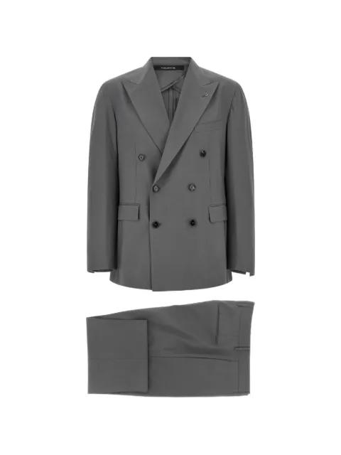 double-breasted peaked-lapel suit by TAGLIATORE