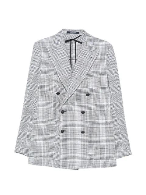 double-breasted plaid blazer by TAGLIATORE