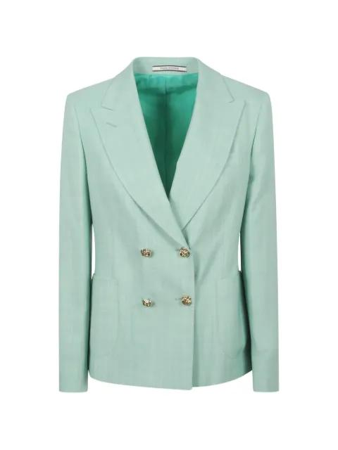 double-breasted slub-texture blazer by TAGLIATORE