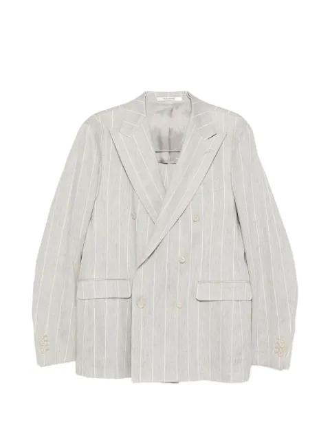 double-breasted striped suit by TAGLIATORE
