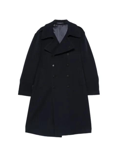 double-breasted twill-weave coat by TAGLIATORE