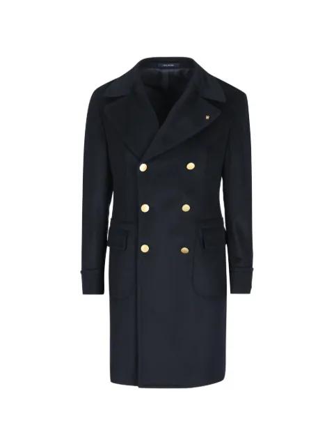 double-breasted virgin-wool coat by TAGLIATORE