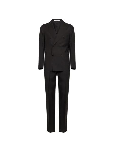 double-breasted virgin-wool suit by TAGLIATORE