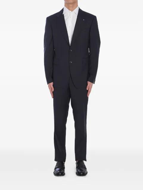 double-breasted virgin wool suit by TAGLIATORE