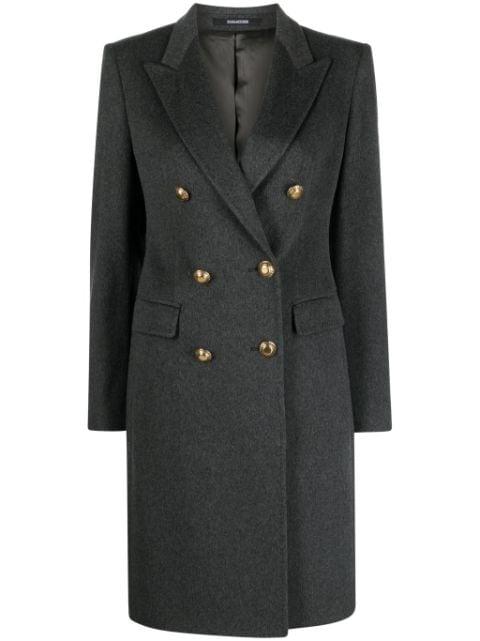 double-breasted wool-blend coat by TAGLIATORE