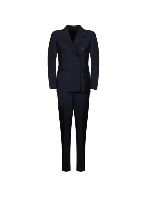 double-breasted wool suit by TAGLIATORE
