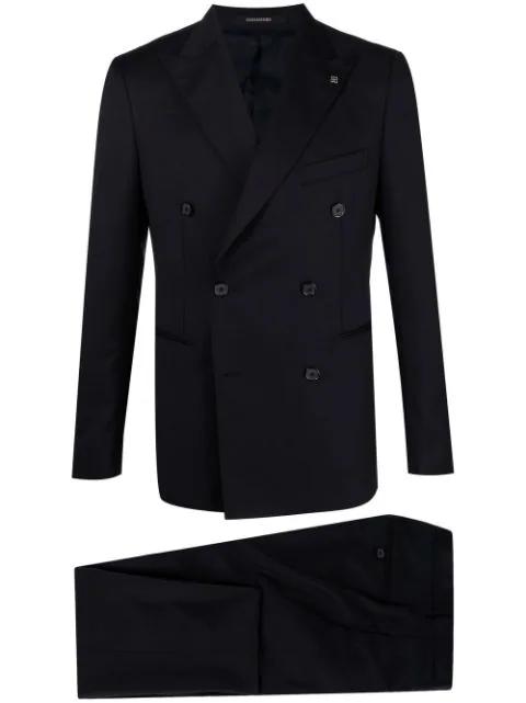 fitted double-breasted suit by TAGLIATORE