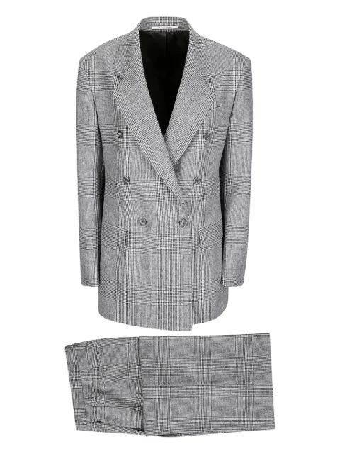 glen-plaid double-breasted suit by TAGLIATORE