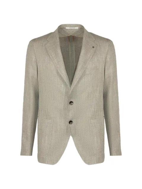 herringbone button jacket by TAGLIATORE