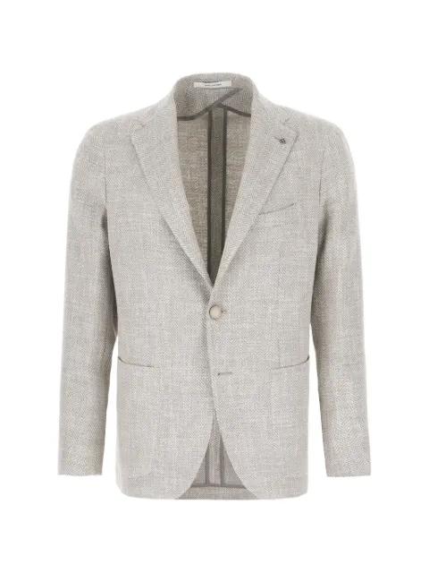 herringbone button jacket by TAGLIATORE