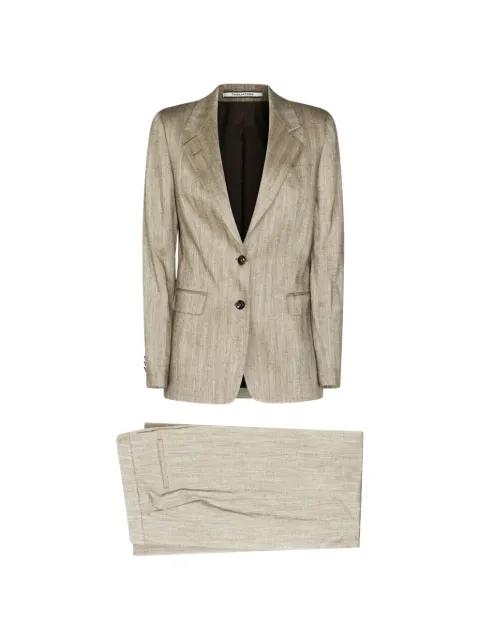 herringbone-pattern suit by TAGLIATORE