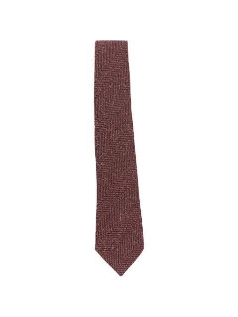 herringbone-pattern tie by TAGLIATORE