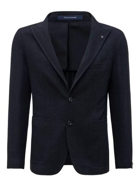 herringbone single-breasted blazer by TAGLIATORE