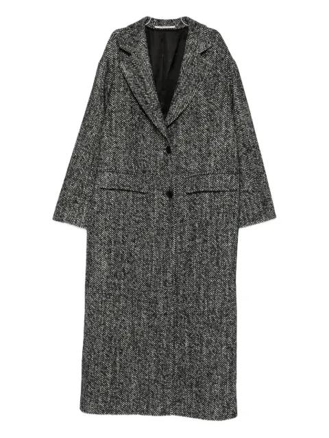 herringbone single-breasted coat by TAGLIATORE