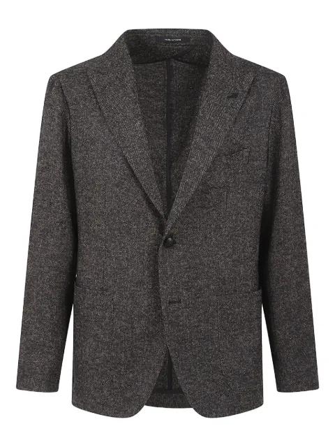 herringbone single-breasted jacket by TAGLIATORE