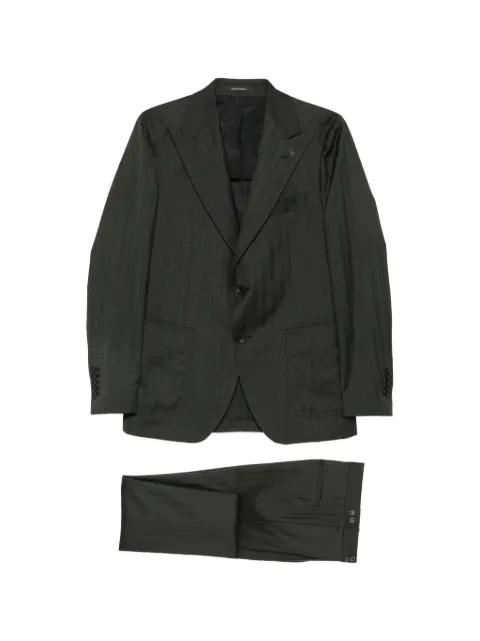 herringbone single-breasted suit by TAGLIATORE