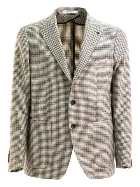 houndstooth button jacket by TAGLIATORE