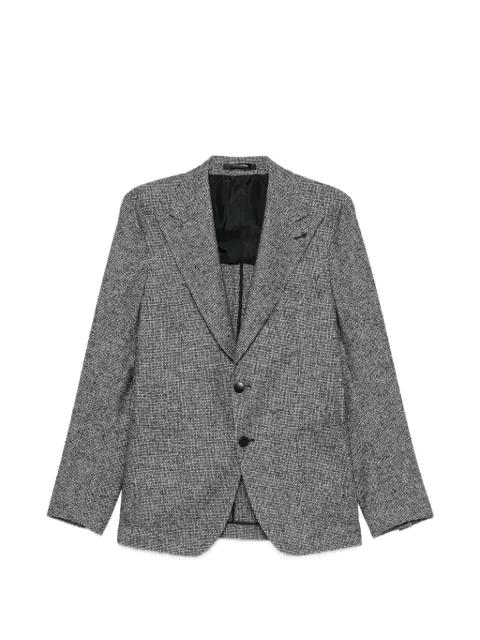 houndstooth-pattern peaked-lapel blazer by TAGLIATORE