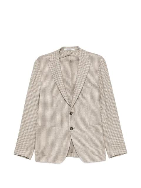 houndstooth-pattern single-breasted blazer by TAGLIATORE