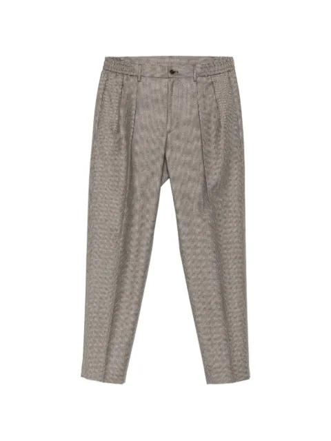 houndstooth pleated trousers by TAGLIATORE