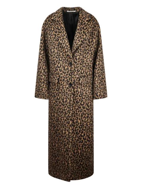leopard-print single-breasted coat by TAGLIATORE