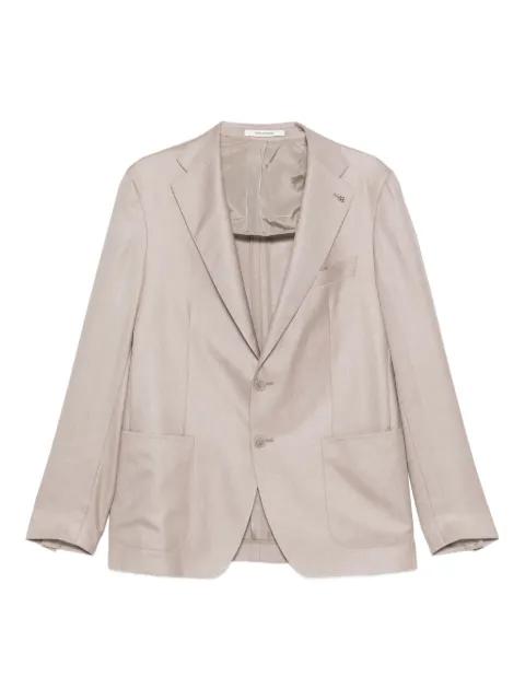 logo-detail blazer by TAGLIATORE
