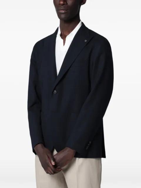 logo-plaque single-breasted jacket by TAGLIATORE