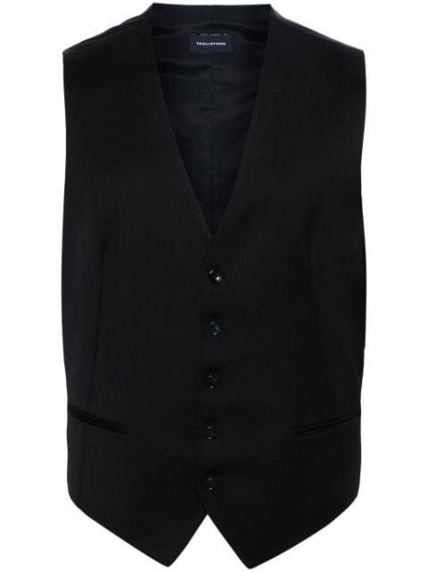 panelled virgin wool waistcoat by TAGLIATORE