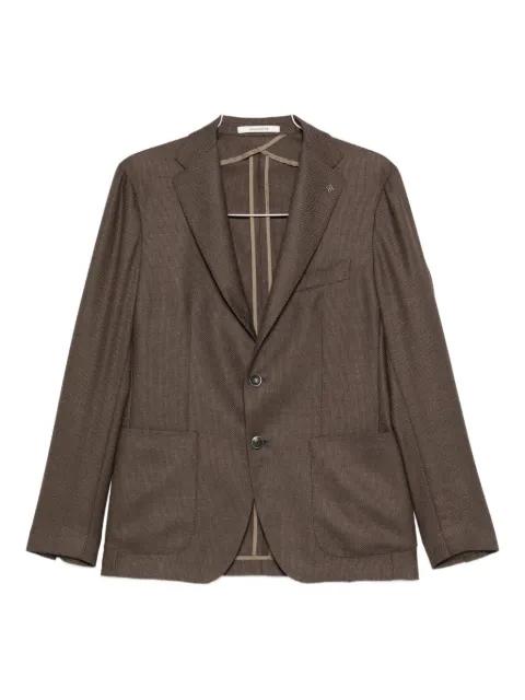 patch-pocket single-breasted blazer by TAGLIATORE