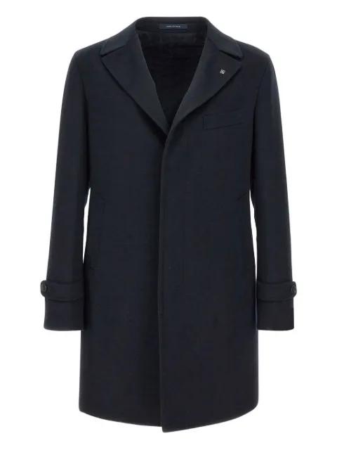 peak lapel buttoned coat by TAGLIATORE