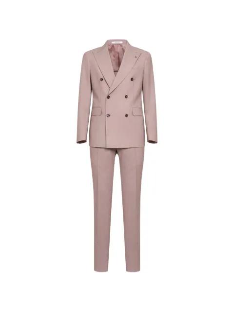 peak-lapel double-breasted suit by TAGLIATORE