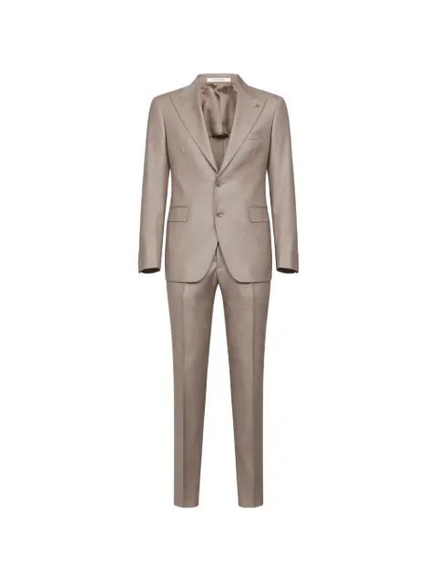 peak-lapel two-button suits by TAGLIATORE