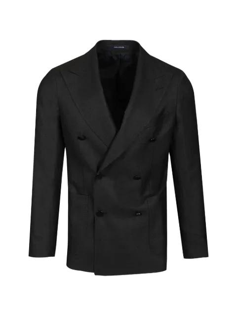 peak-lapels double-breasted jacket by TAGLIATORE