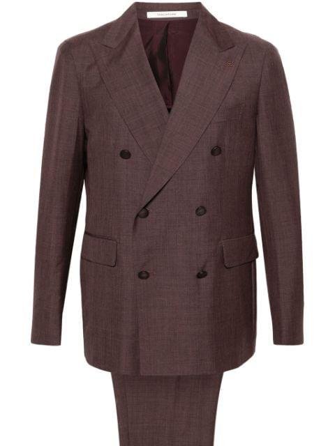 peak-lapels double-breasted suit by TAGLIATORE
