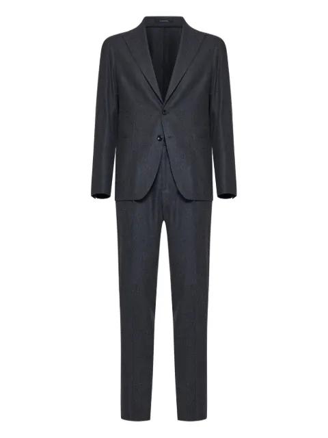 peak-lapels drawstring suit by TAGLIATORE