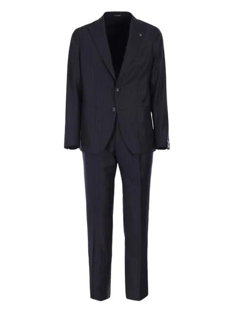 peak-lapels pinstripe suit by TAGLIATORE