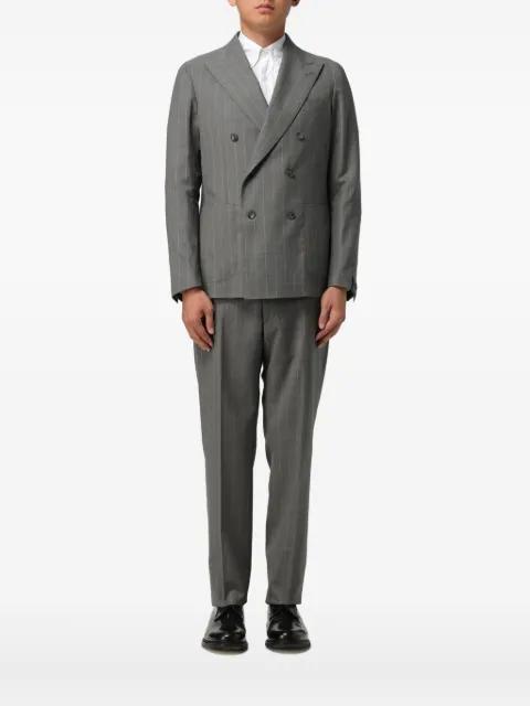 pinstripe double-breasted suit jacket by TAGLIATORE