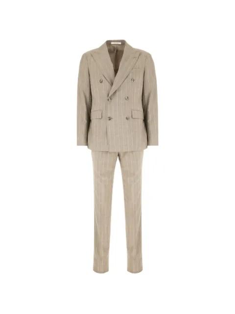 pinstripe-pattern double-breasted suit by TAGLIATORE