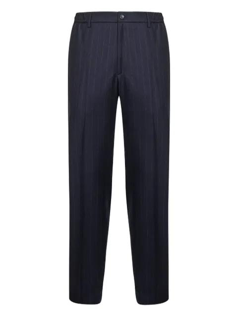 pinstripe-print elasticated-waist trousers by TAGLIATORE