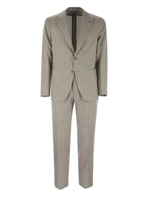 pinstripe two-button suit by TAGLIATORE