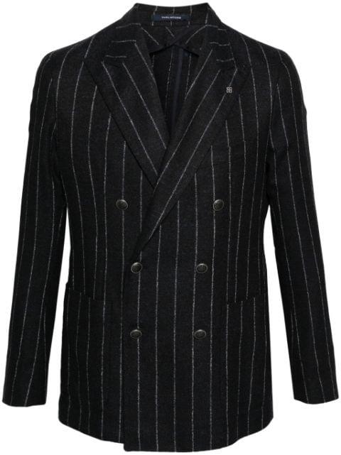 pinstriped double-breasted blazer by TAGLIATORE