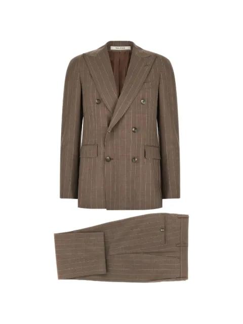 pinstriped double-breasted suit by TAGLIATORE