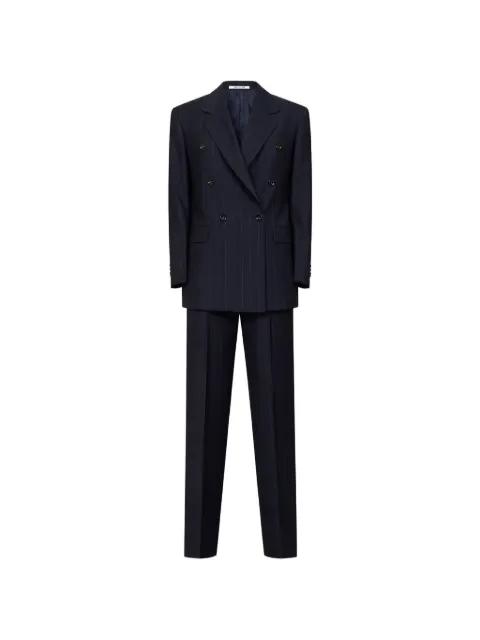 pinstriped double-breasted suits by TAGLIATORE