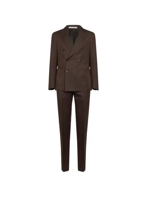 pleated double-breasted suit by TAGLIATORE