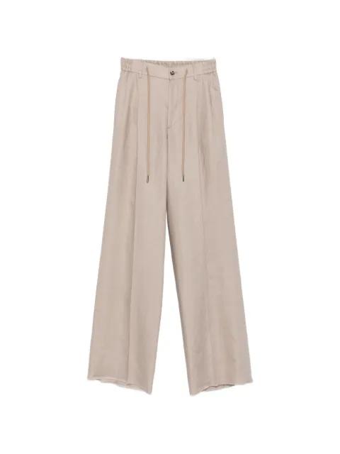 pleated drawstring trousers by TAGLIATORE