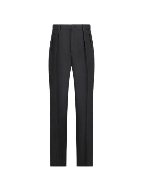 pleated linen trousers by TAGLIATORE