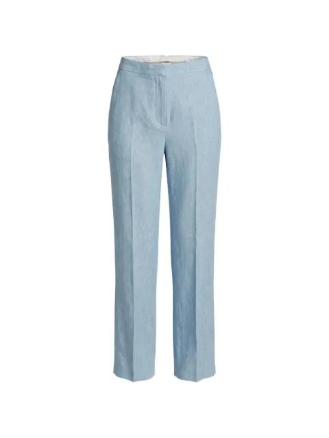 pressed-crease linen trousers by TAGLIATORE
